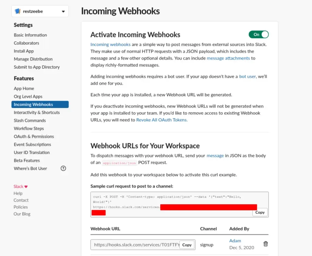 Incoming Webhooks