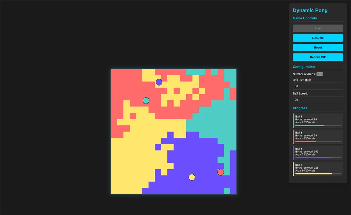 Dynamic Pong - AI-Powered Territory Battle