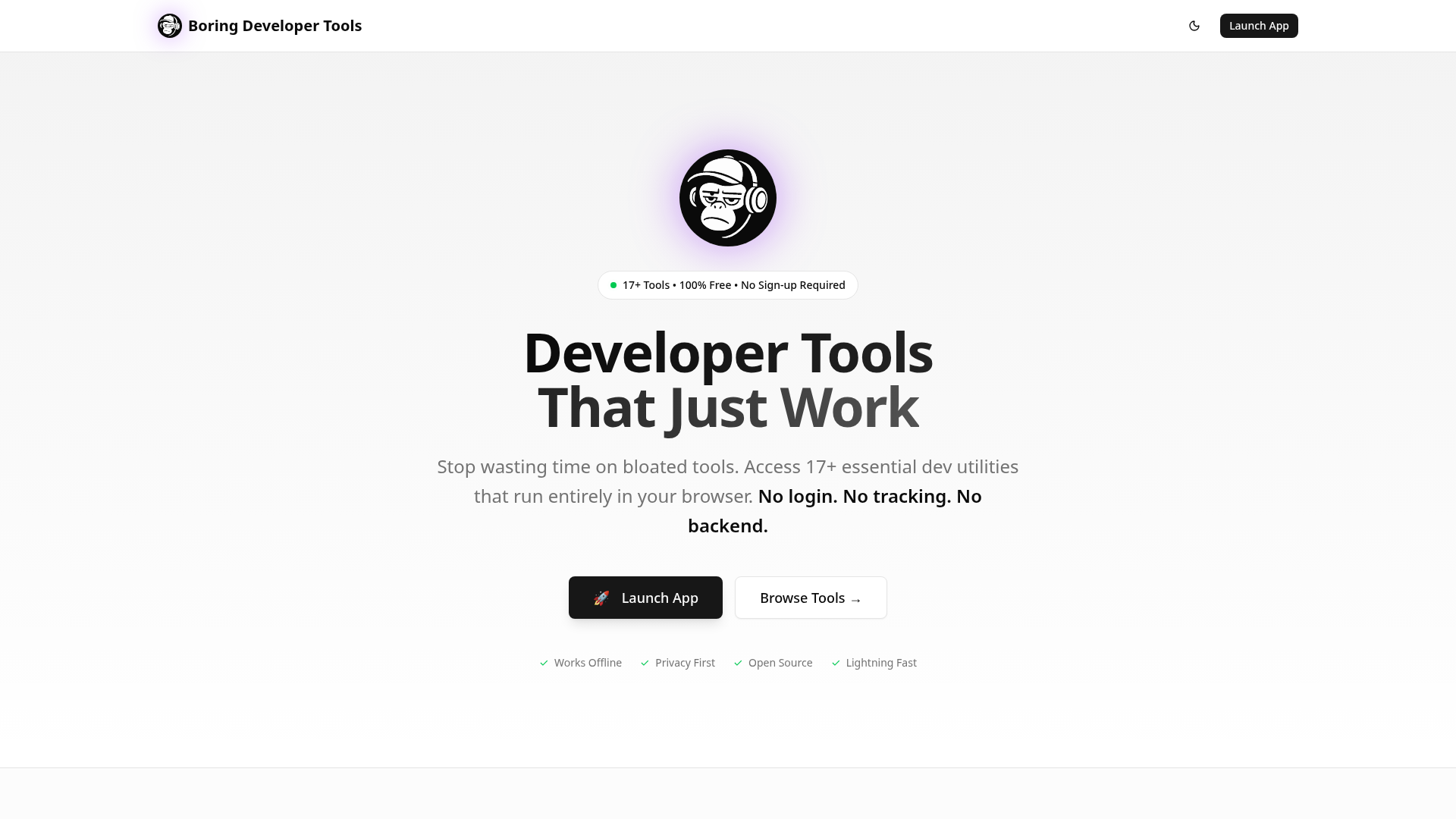 Hero image for Boring Dev Tools